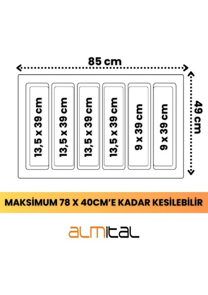 85x49 Cm. Beyaz Kaşıklık Ve Kepçelik 2'li Set (78X41 CM'E KADAR KESİLEBİLİR) indirimleri