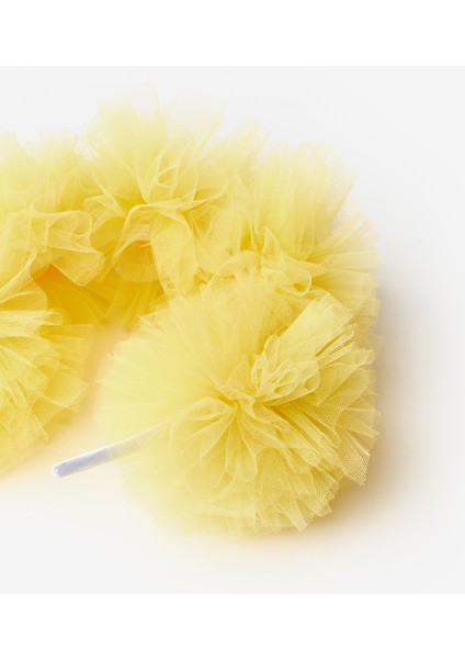 Sarı Tül Ponponlu Kız Çocuk Taç fırsatları