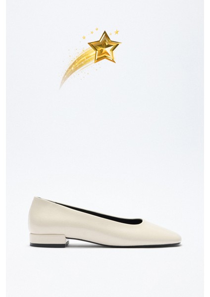 Babet 2530 - Mini Topuklu Kemik Kadın Babet