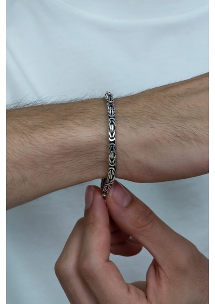 925 Ayar Gümüş Erkek Kare Kral Zincir Bileklik Künye Erkeğe Sevgiliye Hediye MSB15 modelleri