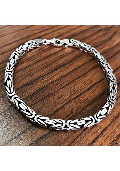 925 Ayar Gümüş Erkek Kare Kral Zincir Bileklik Künye Erkeğe Sevgiliye Hediye MSB15 fırsatları