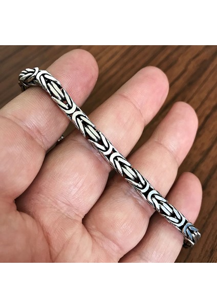 925 Ayar Gümüş Erkek Kare Kral Zincir Bileklik Künye Erkeğe Sevgiliye Hediye MSB15 indirimleri