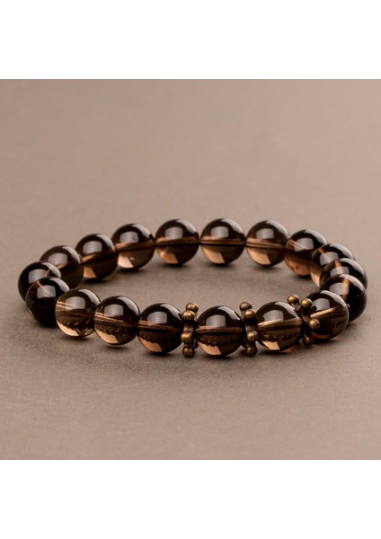 Dumanlı Kuvars Doğal Taş Bileklik (10 Mm) – Toprak Bağı fiyatları