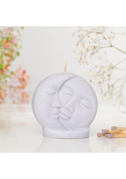 Ay Temalı Vegan Soya Mum