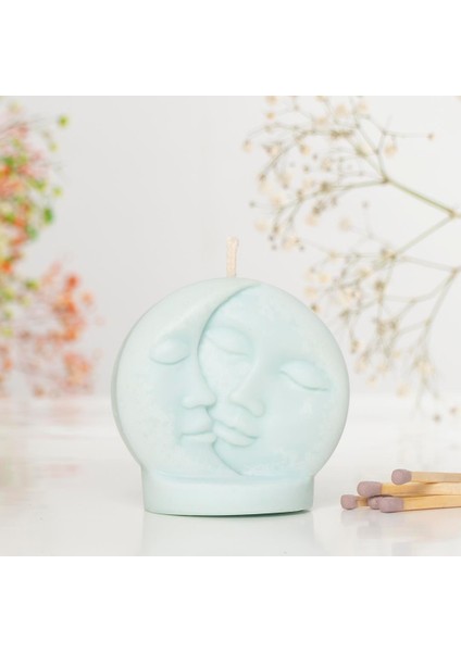 Ay Temalı Vegan Soya Mum