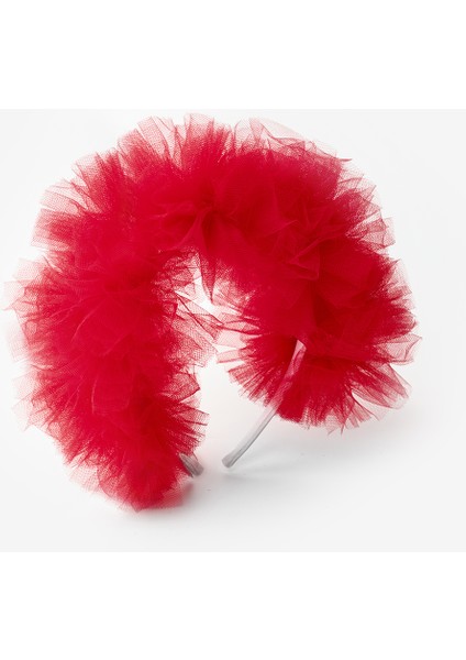 Kırmızı Tül Ponponlu Kız Çocuk Taç modelleri