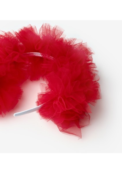 Kırmızı Tül Ponponlu Kız Çocuk Taç fırsatları