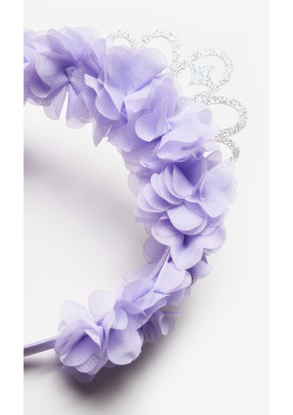 Lila Prenses Figürlü Çiçekli Kız Çocuk Taç fırsatları