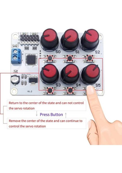 6 Kanal Potansiyometreli Servo Motor Kontrol Kartı fiyatları