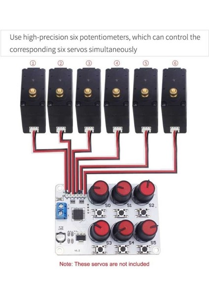 6 Kanal Potansiyometreli Servo Motor Kontrol Kartı modelleri