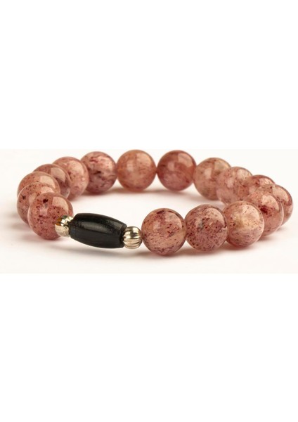 Çilek Kuvars Doğal Taş Bileklik (10 Mm) – Içşel Ruh