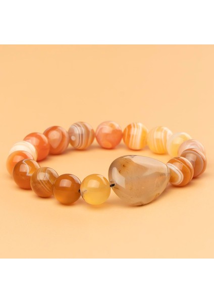 Karnelyan Akik Doğal Taş Bileklik (10 Mm) – Cevher Gücü fiyatları