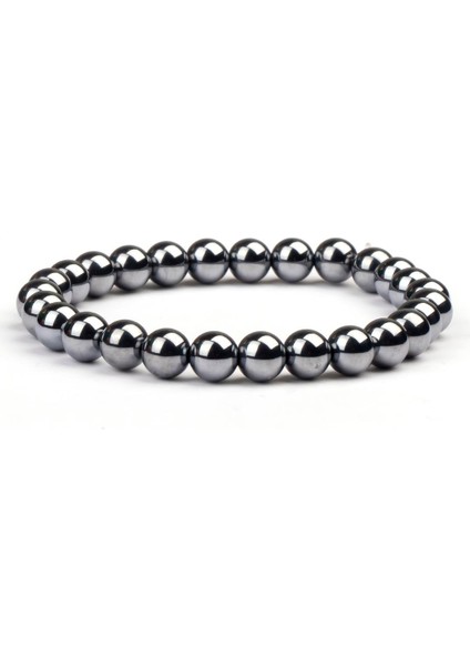 Terahertz Doğal Taş Bileklik (6 Mm) – Yüksek Frekans