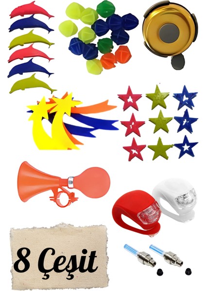 Bisiklet Dekoratif Süs Seti 8 Parça