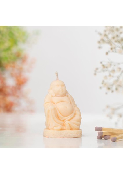 Oturan Buddha Temalı Doğal Soya Wax Mum