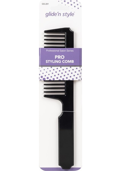 Glide’n Style GS-281 Pro Saç Şekillendirme Tarağı – Profesyonel Geniş Dişli Tarak, Kuaför & Ev Kullanımı İçin
