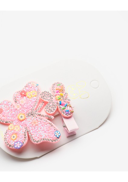 Pembe Pullu Kelebek Ikili Kız Çocuk Klips Toka Set fırsatları