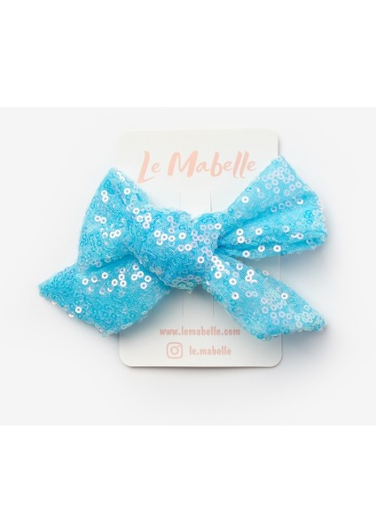 Mavi Payetli Kız Çocuk Klips Toka modelleri