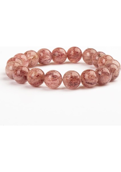 Çilek Kuvars Doğal Taş Bileklik (10 Mm) – Ruh Enerjisi