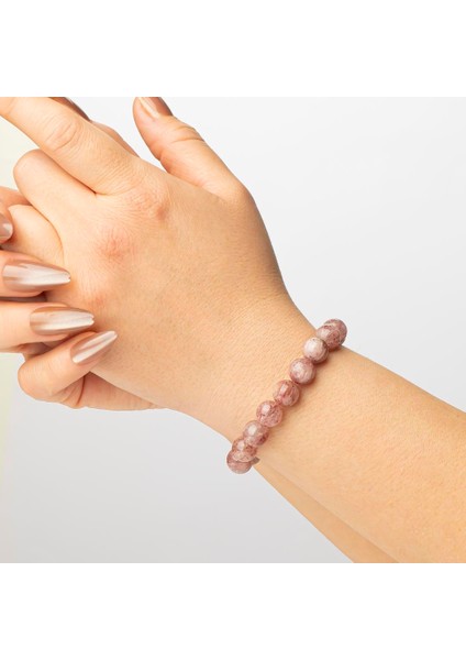 Çilek Kuvars Doğal Taş Bileklik (10 Mm) – Ruh Enerjisi modelleri