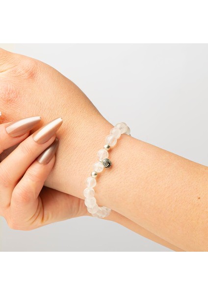 Kristal Kuvars Doğal Taş Bileklik (8 Mm) – Enerji Akışı modelleri