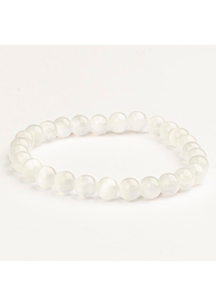 Selenit Doğal Taş Bileklik (6 Mm) – Arınmış Ruh