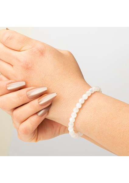 Selenit Doğal Taş Bileklik (6 Mm) – Arınmış Ruh modelleri