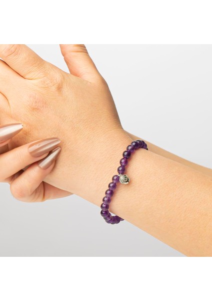 Ametist Doğal Taş Bileklik (6 Mm) – Doğal Kristal Enerjisi modelleri