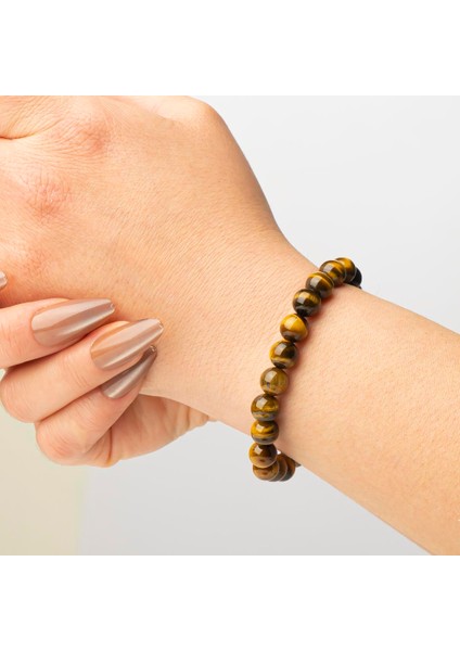 Kaplan Gözü Doğal Taş Bileklik (8 Mm) – Ruhun Işıltısı modelleri