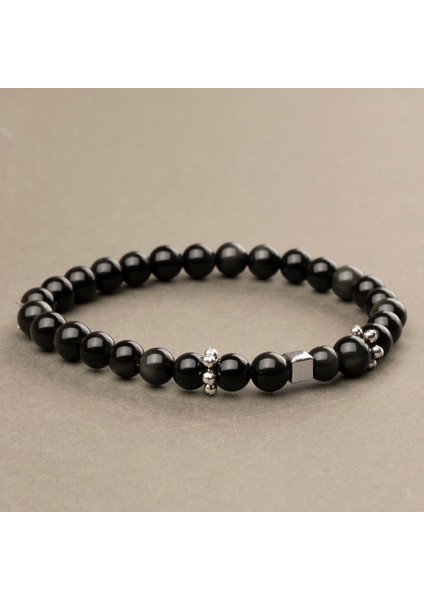 Obsidyen Doğal Taş Bileklik (6 Mm) – Ruh Kalkanı fiyatları