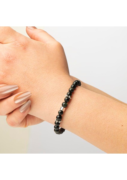 Obsidyen Doğal Taş Bileklik (6 Mm) – Ruh Kalkanı modelleri