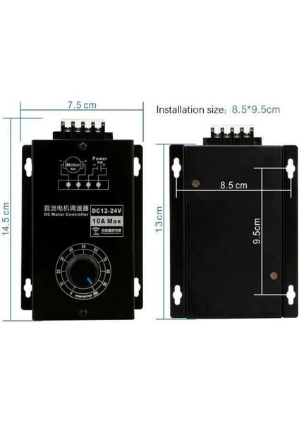 Kumandalı 10A Dc Motor Sürücü Pwm Dc 12-24V fırsatları