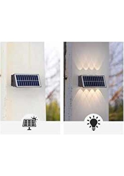 Kos Solar LED Aplik Dış Mekan Güneş Enerjili Uzun Ömürlü 20W Enerji Tasarruflu