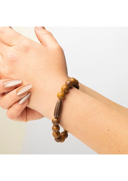 Ağaç Jasper Doğal Taş Bileklik (10 Mm) – Dingin Ruh modelleri