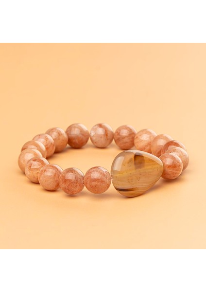 Güneş Taşı Doğal Taş Bileklik (10 Mm) – Altın Aura fiyatları