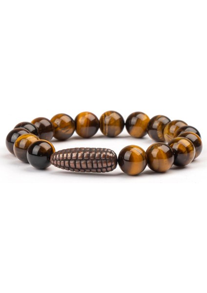 Kaplan Gözü Doğal Taş Bileklik (10 Mm) – Enerji Akışı