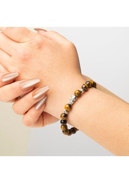 Kaplan Gözü Doğal Taş Bileklik (8 Mm) – Güneşin Dokunuşu modelleri