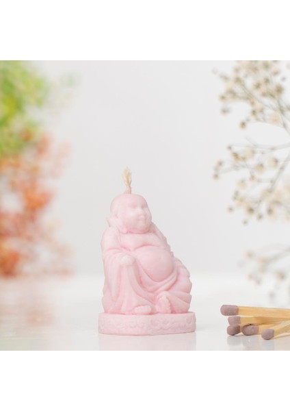 Oturan Buddha Temalı Doğal Soya Wax Mum