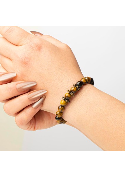 Kaplan Gözü Doğal Taş Bileklik (8 Mm) – Ruhun Nabzı modelleri