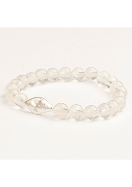 Kristal Kuvars Doğal Taş Bileklik (8 Mm) – Evrensel Enerji