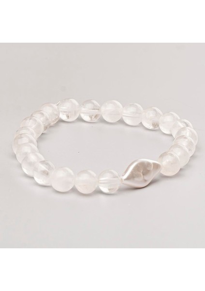 Kristal Kuvars Doğal Taş Bileklik (8 Mm) – Evrensel Enerji fiyatları