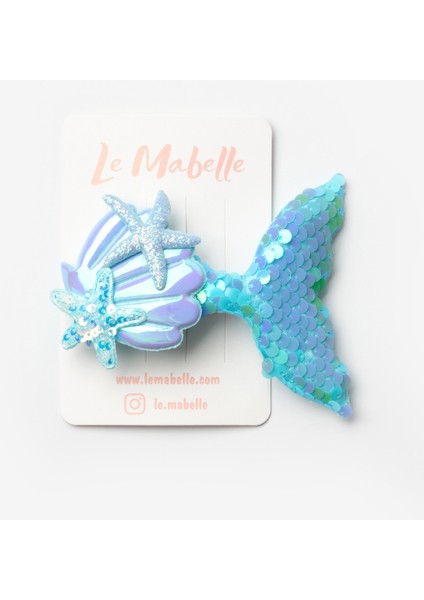 Mavi Pullu Deniz Kızı Kız Çocuk Klips Toka modelleri