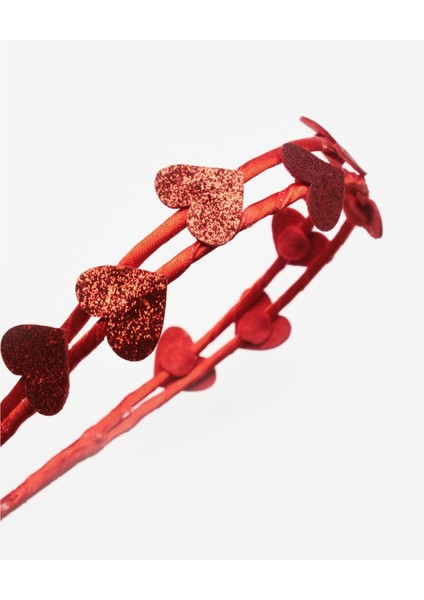 Kırmızı Minik Kalpli Kız Çocuk Taç modelleri