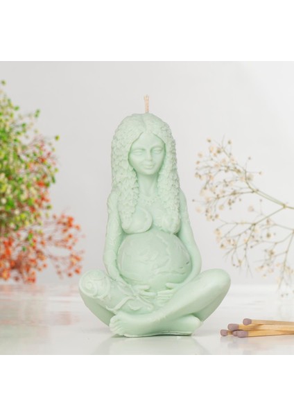 Gaia Temalı Vegan Soya Mum