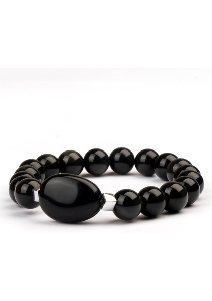 Obsidyen Doğal Taş Bileklik (10 Mm) – Içsel Güç