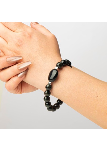 Obsidyen Doğal Taş Bileklik (10 Mm) – Içsel Güç modelleri