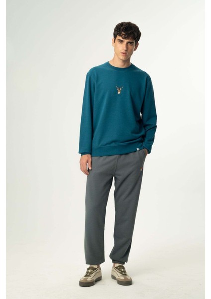 Kızıl Tilki Soft Fleece Erkek Eşofman Altı - Gri