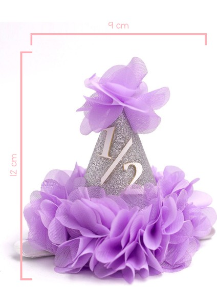 Lila 1/2 Yaş Huni Bebek Taç modelleri