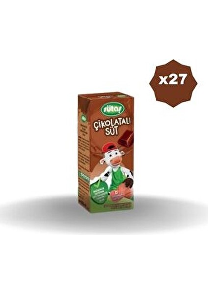 Çikolatalı Süt 200 ml 27 Adet Çocuklar İçin Güçlü Bağışıklık Destekleyici fiyatları