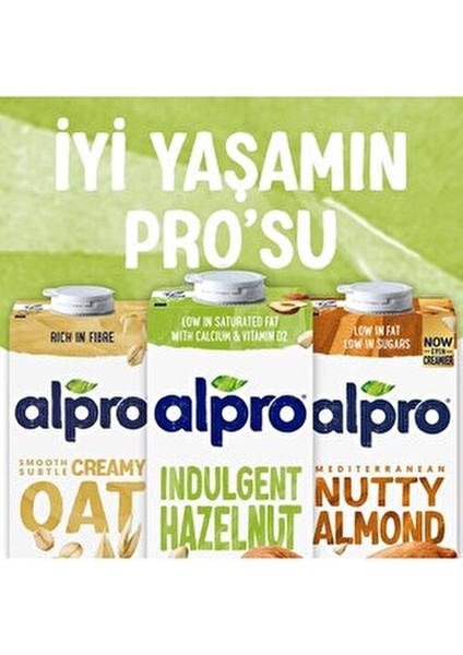 Fındık Sütü 4x1L Hafif Kavrulmuş Fındık Lezzetiyle Laktozsuz ve Glutensiz